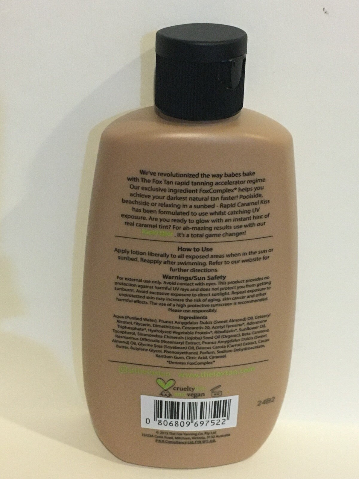Tanning Accelerator Spray - Rapid Caramel Kiss 4oz / 120ml