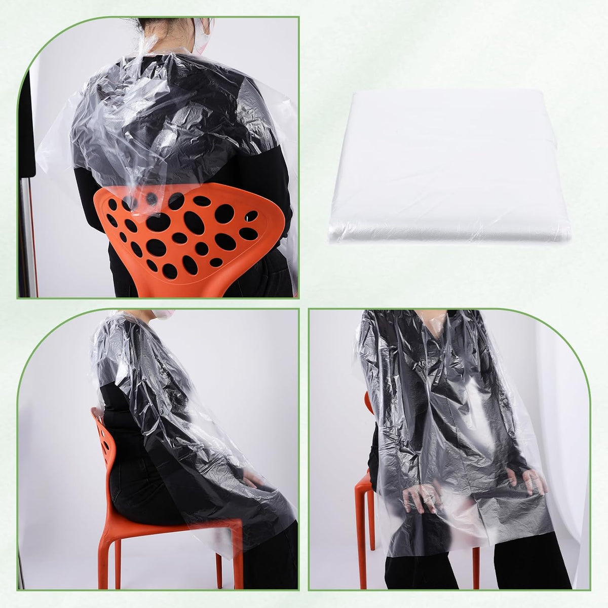 Disposable Hair Salon Capes Waterproof Barber Cape for Hair Cutting & Dyeing