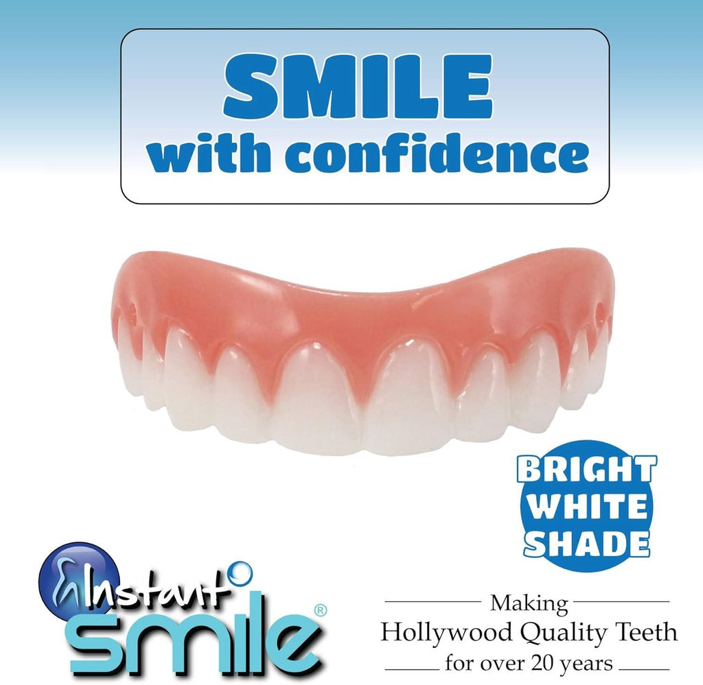 Bright White Upper Veneer Cosmetic Teeth - Comfort Fit Flex Press-On Smile