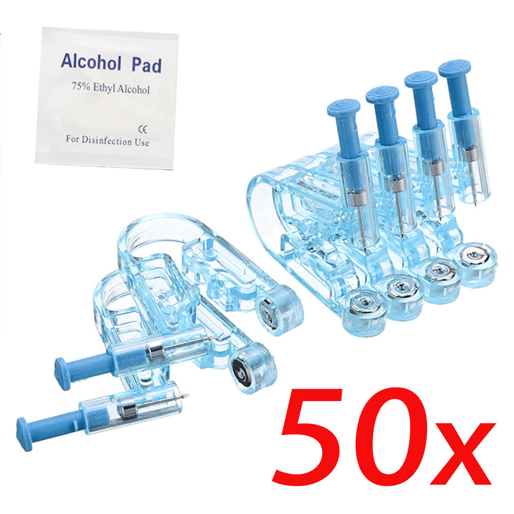 Disposable Ear Piercing Gun Kit 50Pcs 316 Stainless Steel Ear Studs