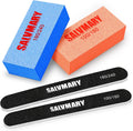 Professional Nail Files and Buffers Set - Double Sided Grit Emery Boards for Manicure & Pedicure