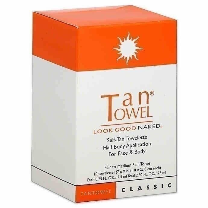 Self-Tanning Towelettes Half Body Pack of 10 - Natural Sunless Tan