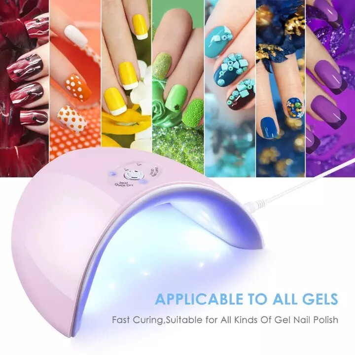 36W LED UV Nail Polish Dryer Lamp Gel Acrylic Curing Light Spa Kit