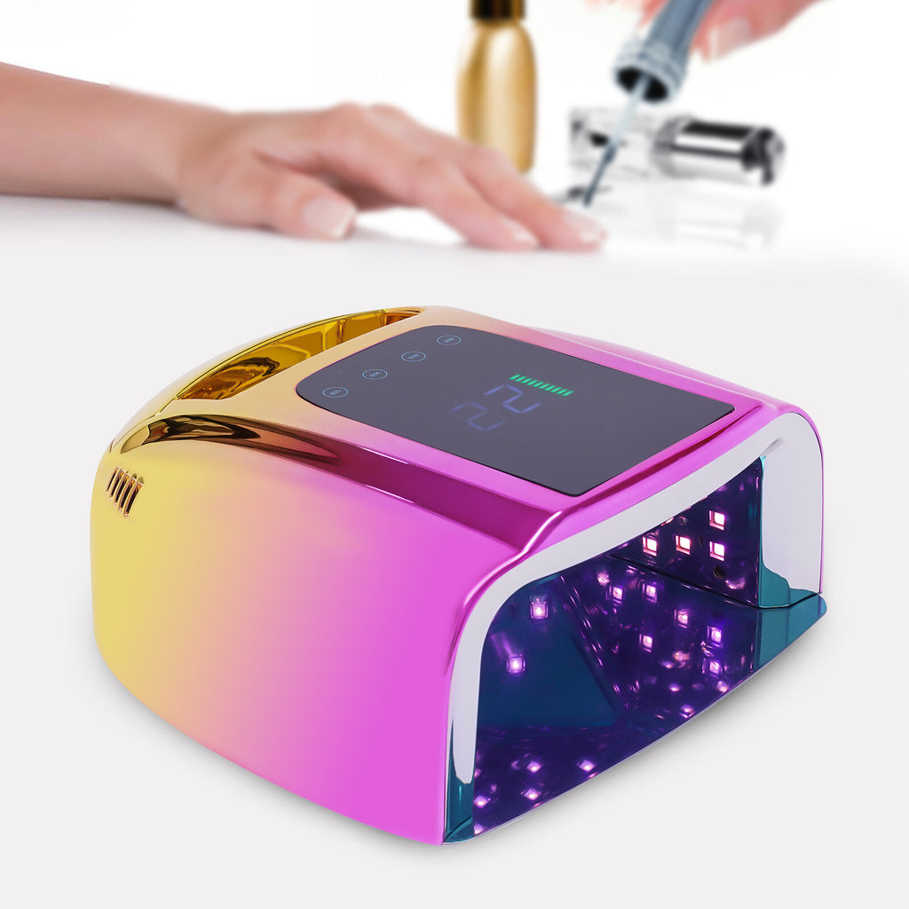 Rechargeable Cordless Nail Dryer 96W LED UV Manicure Lamp with 4 Timer Settings