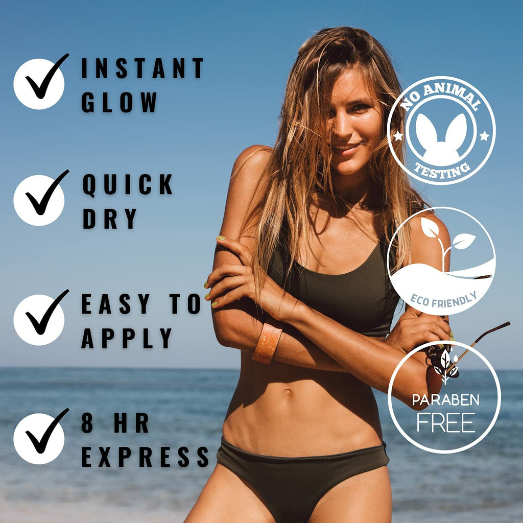 Self Tanning Lotion Medium Tan - 4oz Overnight Sunless Tanner for Natural Glow