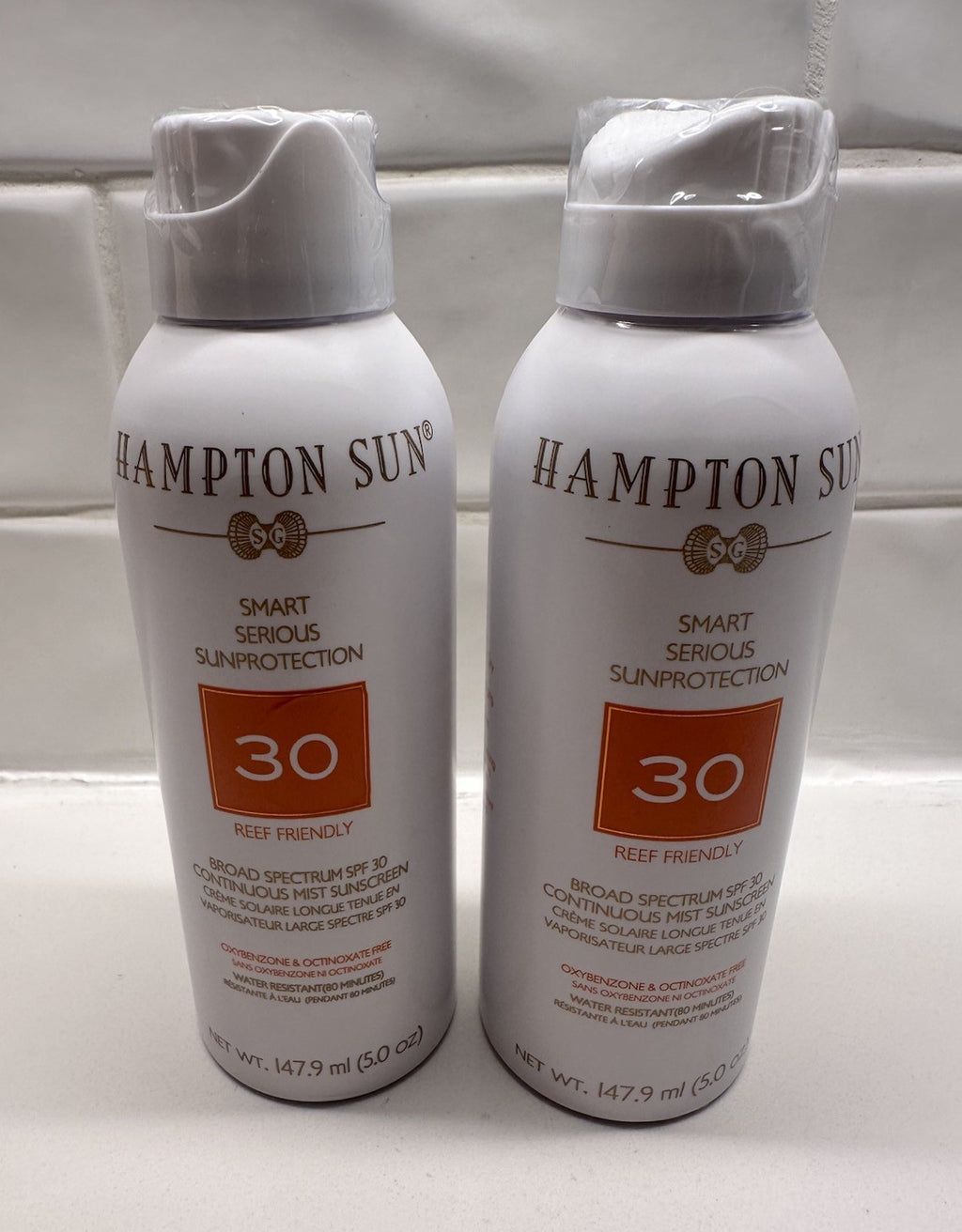 Hampton Sun SPF 30 Sunscreen Lot - 2 Bottles, 5oz Each, Expiry 10/27