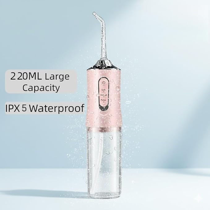Electric Water Flosser Cordless Oral Irrigator with 4 Tips and USB Rechargeable