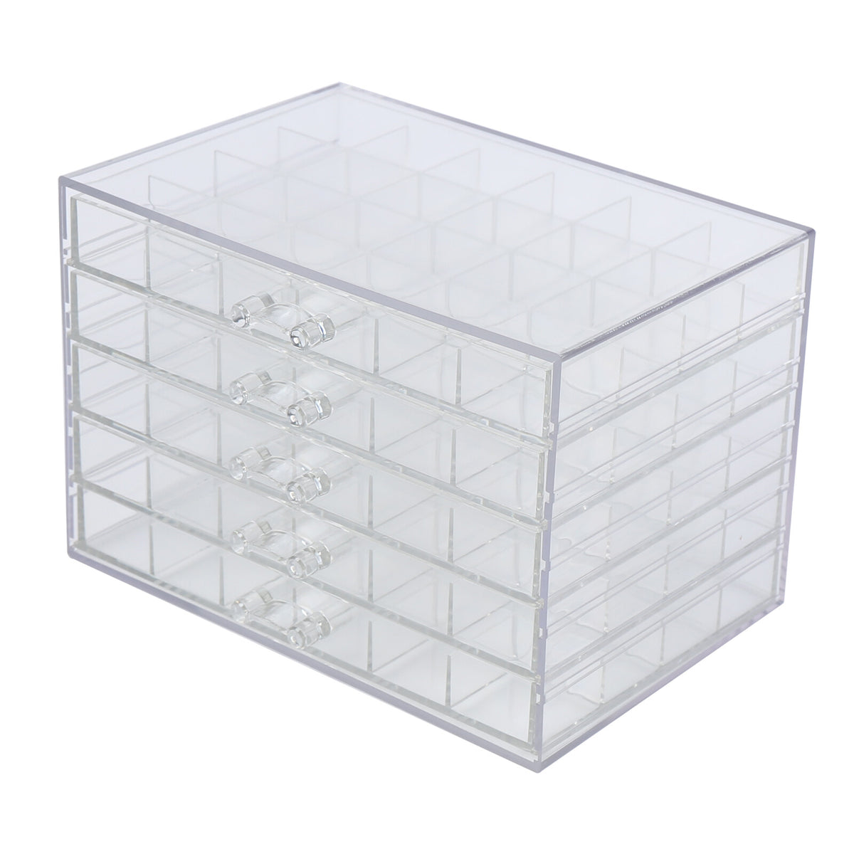 Acrylic Nail Art Storage Box 5-Layer Drawer Organizer with 120 Compartments