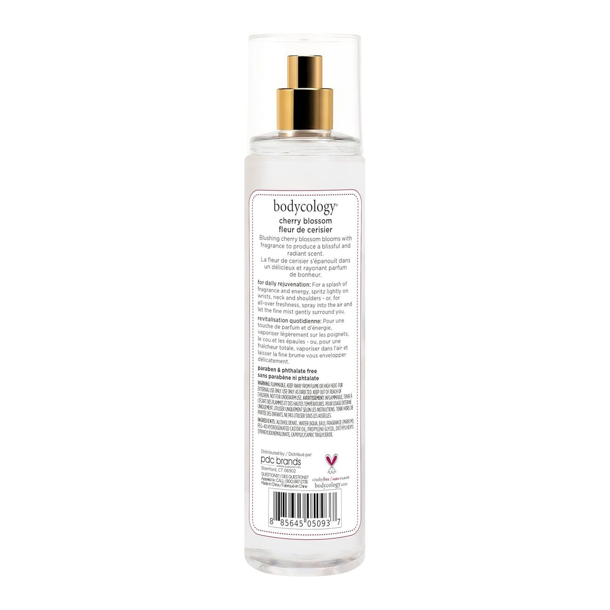 Bodycology Cherry Blossom Body Mist - Long Lasting Floral Fragrance Spray 8oz