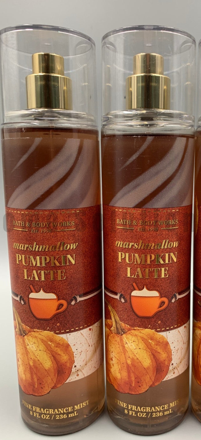 Bath & Body Works Marshmallow Pumpkin Latte Fragrance Mist 2 Pack, 8oz Body Spray