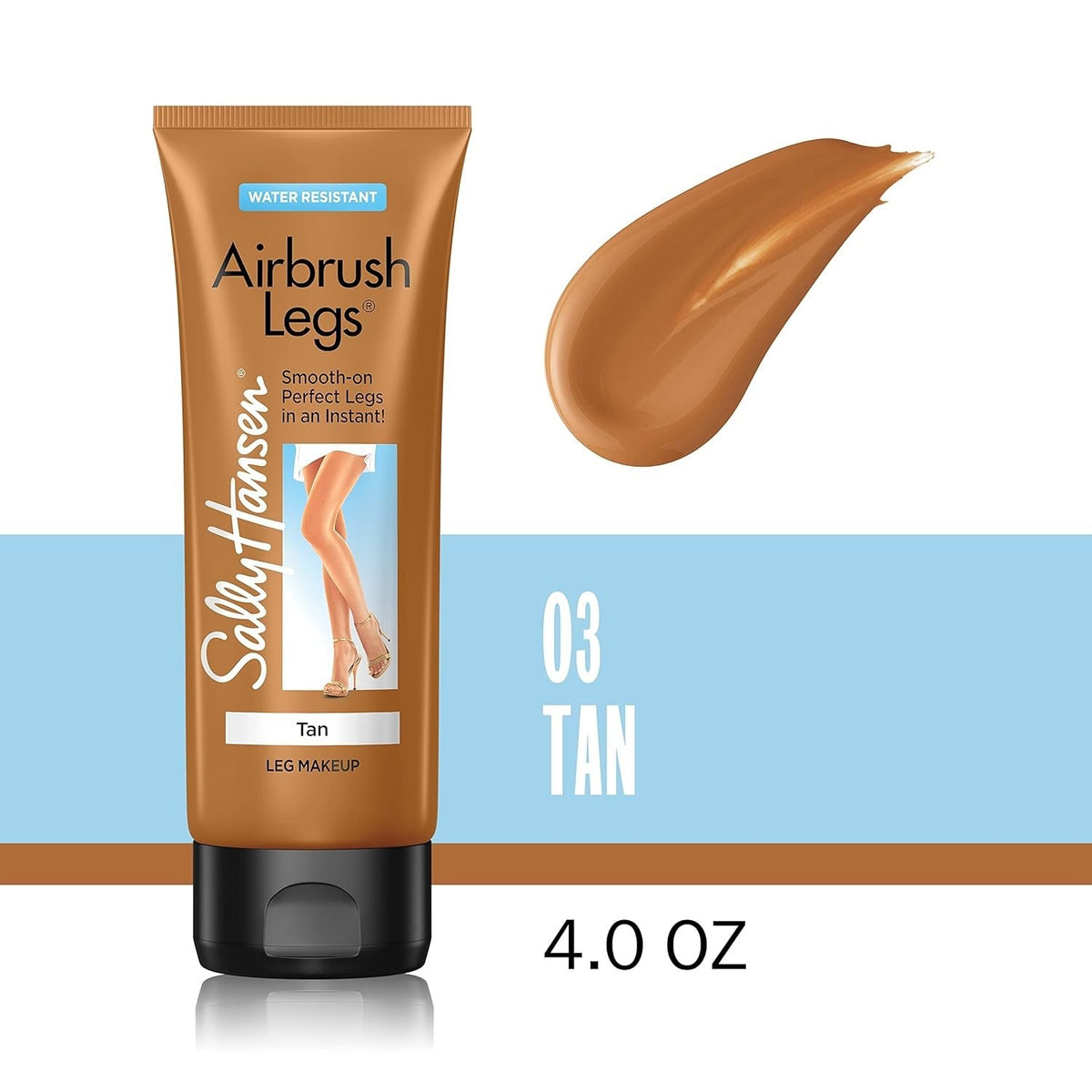 Waterproof Long-Lasting Leg Makeup - Bronze Effect, All-Day Cover