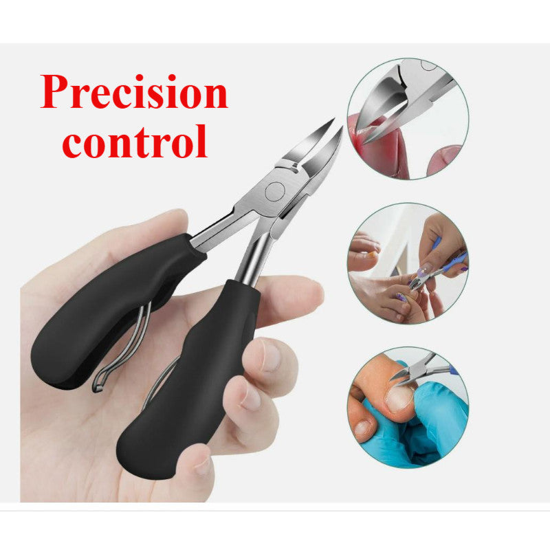 Toenail Clippers for Thick and Ingrown Nails - Precision Control, Stainless Steel