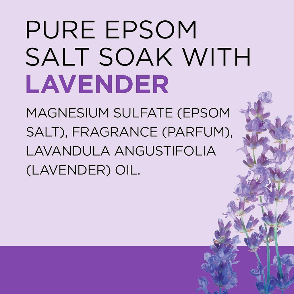 Lavender Epsom Salt Soaking Solution for Relaxation and Sleep - 3 lb