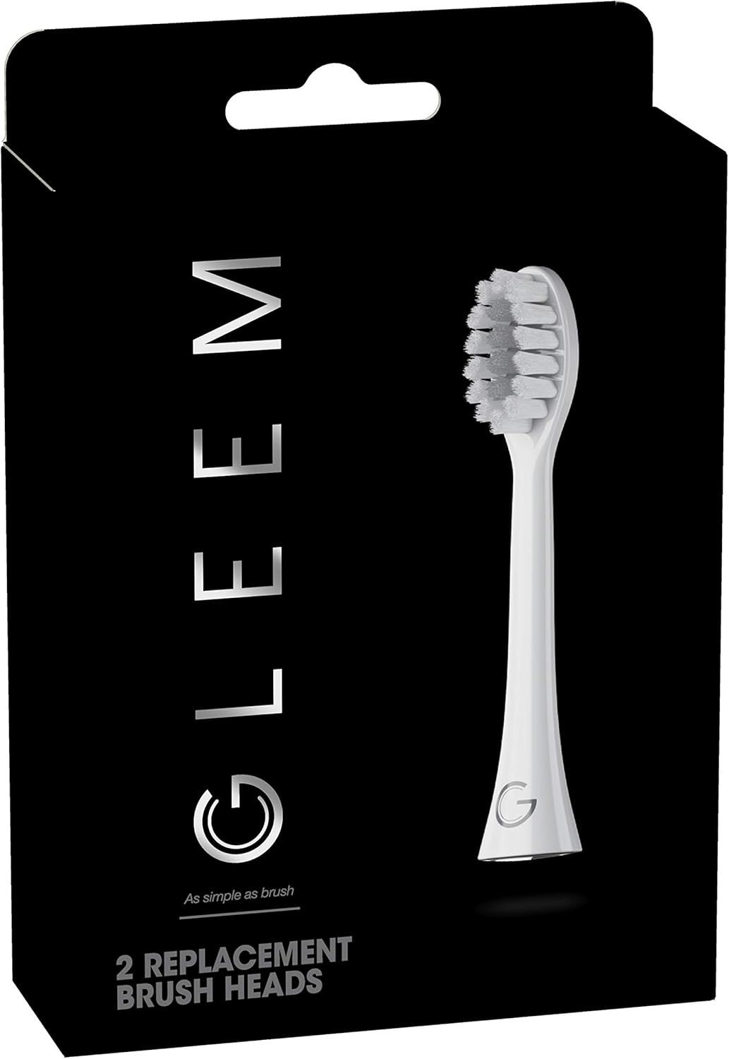 Gleem Toothbrush Replacement Heads - Soft Nylon Bristles, 2 Pack