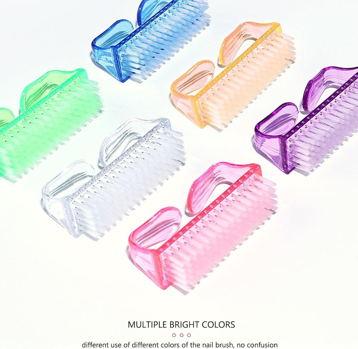 Handle Grip Nail Brush Set - Fingernail & Foot Cleaning Brushes, 4+1 Colors