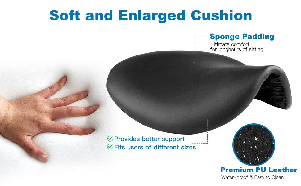 Ergonomic Saddle Stool with Wheels - Adjustable Height Rolling Chair