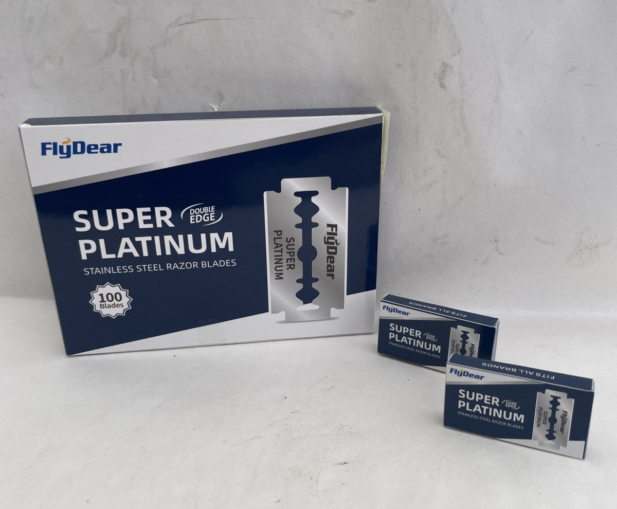 Double Edge Razor Blades - 100 Pack Stainless Steel Safety Blades for Shaving