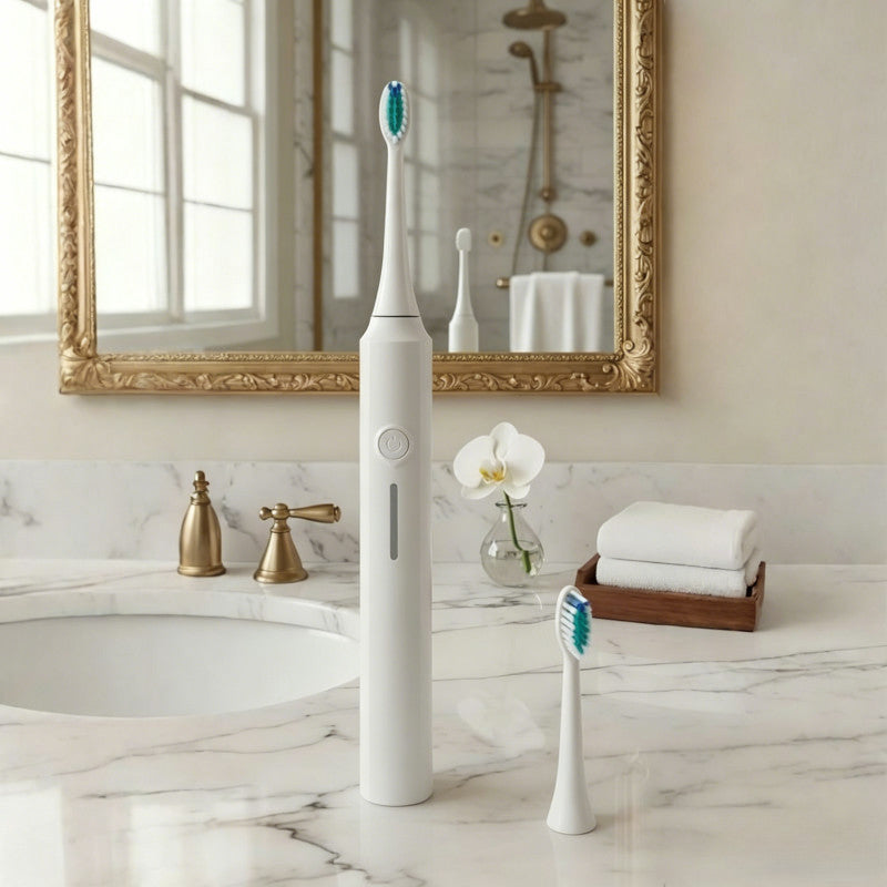 Electric Sonic Toothbrush 5 Modes 8 Replacement Heads Waterproof Travel