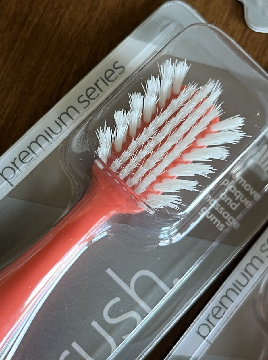 Premium Ultra Soft Adult Toothbrushes Set - V Arc Orange, 3 Pack