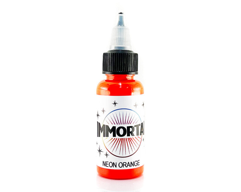 Neon Orange UV Glow Ink for Tattooing - Immortal Neon Orange Pigment, 1/2oz or 1oz (All Variants)
