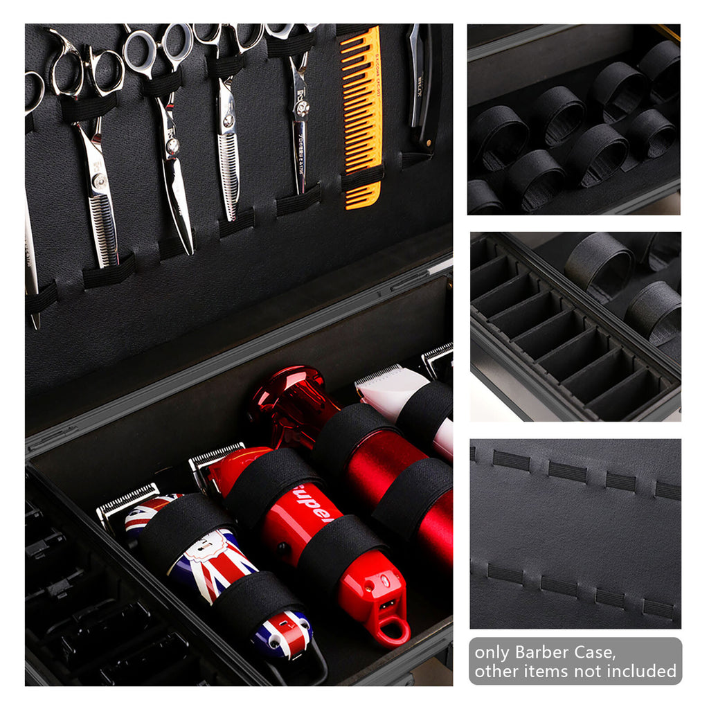 Barber Stylist Carrying Case for Clippers Trimmers & Scissors - Travel Organizer