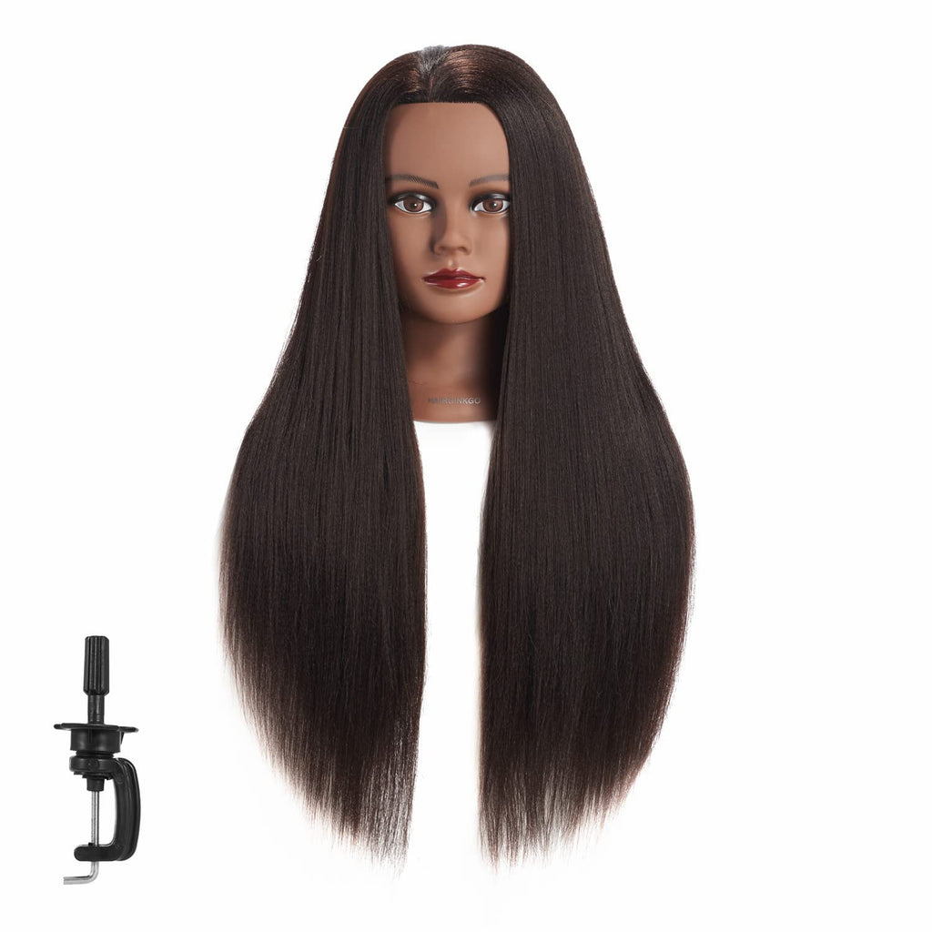 Mannequin Head 26-28 Inches Synthetic Fiber for Hair Styling and Training