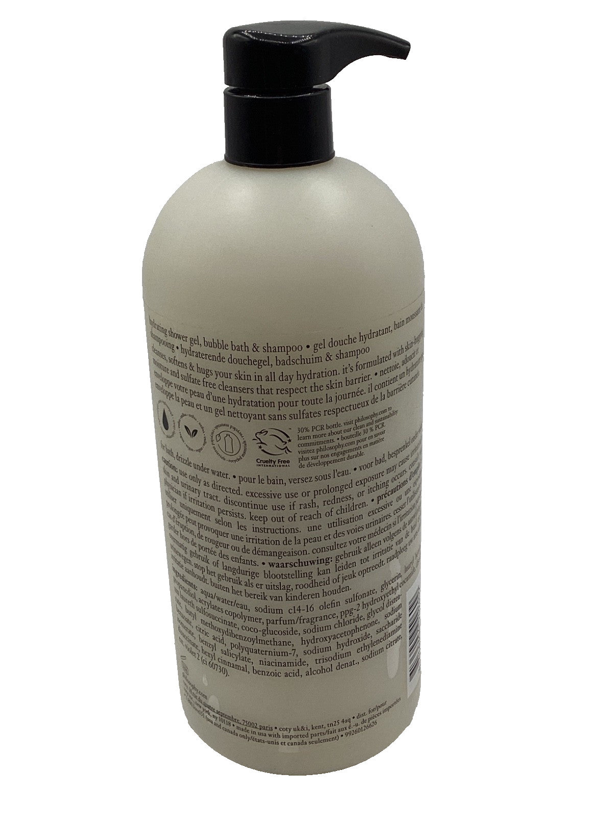 Pure Grace Hydrating Shower Gel & Bubble Bath 32 oz with Pump