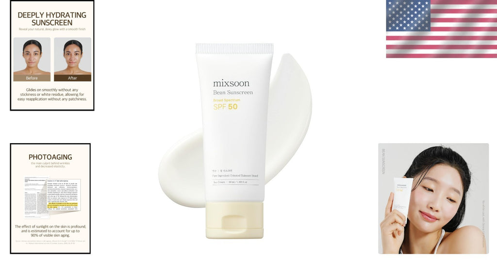 Hydrating SPF 50 Sunscreen with No White Cast - Lightweight Korean Formula