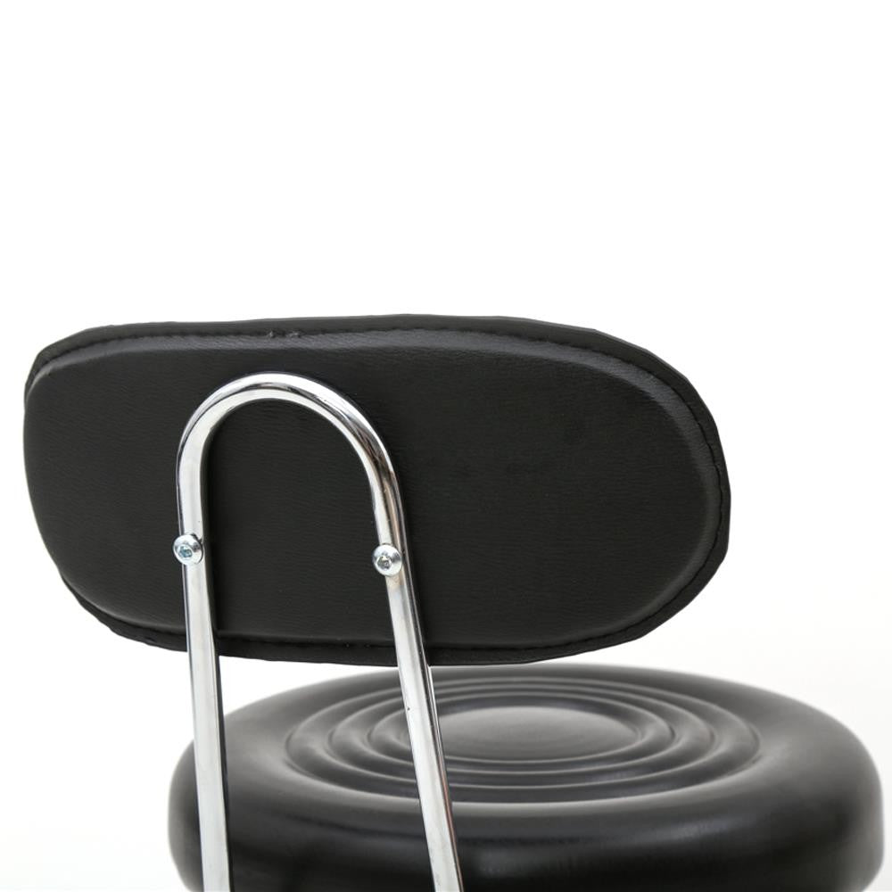 Adjustable Salon Stool with Backrest and Footrest for Hair & Beauty