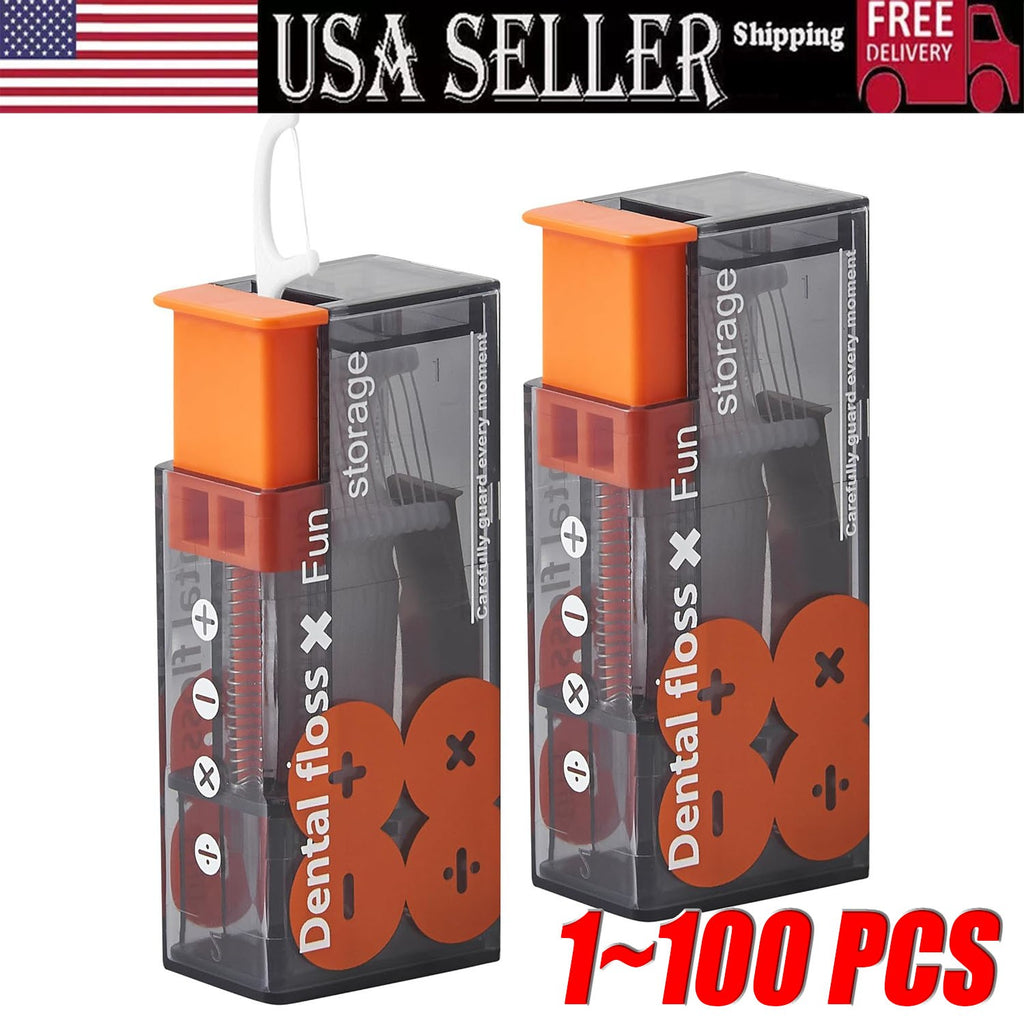 Portable Dental Floss Dispenser with 10 Picks Travel Oral Care Tool