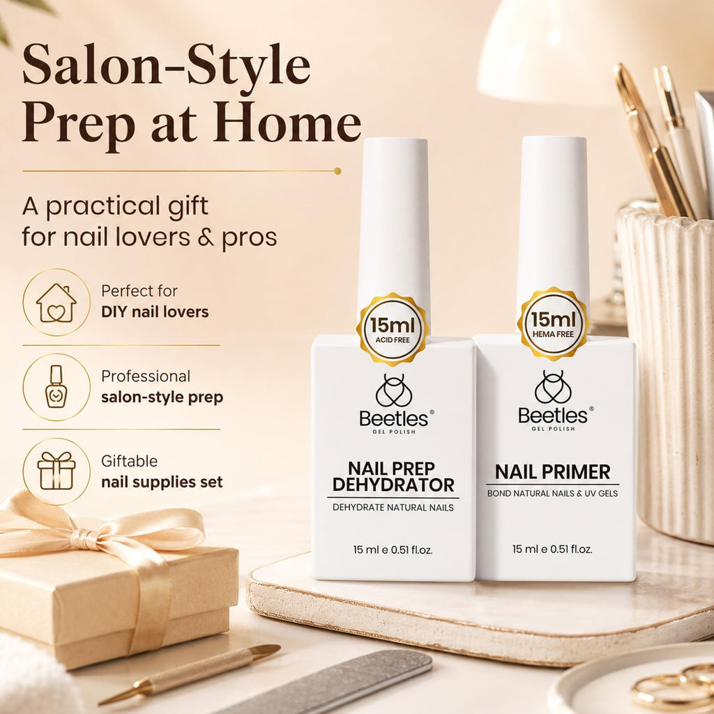 Beetles Nail Dehydrator & Primer Set HEMA-Free 15ml for Gel Nails