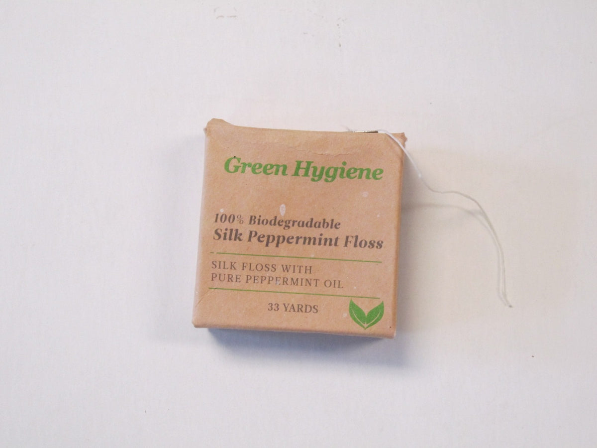 Natural Silk Dental Floss Dispenser 4-Pack Mint Eco-Friendly Biodegradable