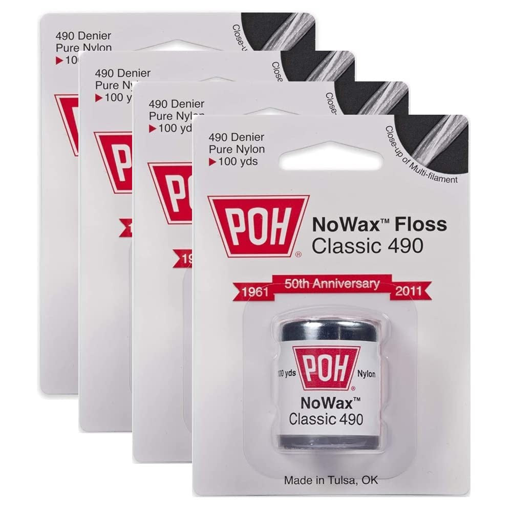 Unwaxed Dental Floss 100 Yards - 4 Pack for Effective Oral Cleaning