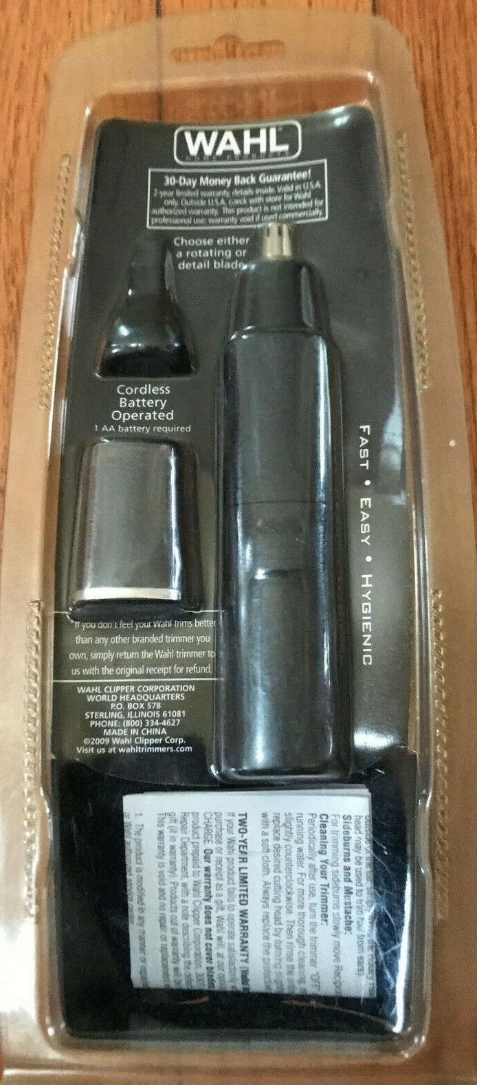 Wahl Ear, Nose & Brow Battery Trimmer - Cordless Dual Head Grooming Tool