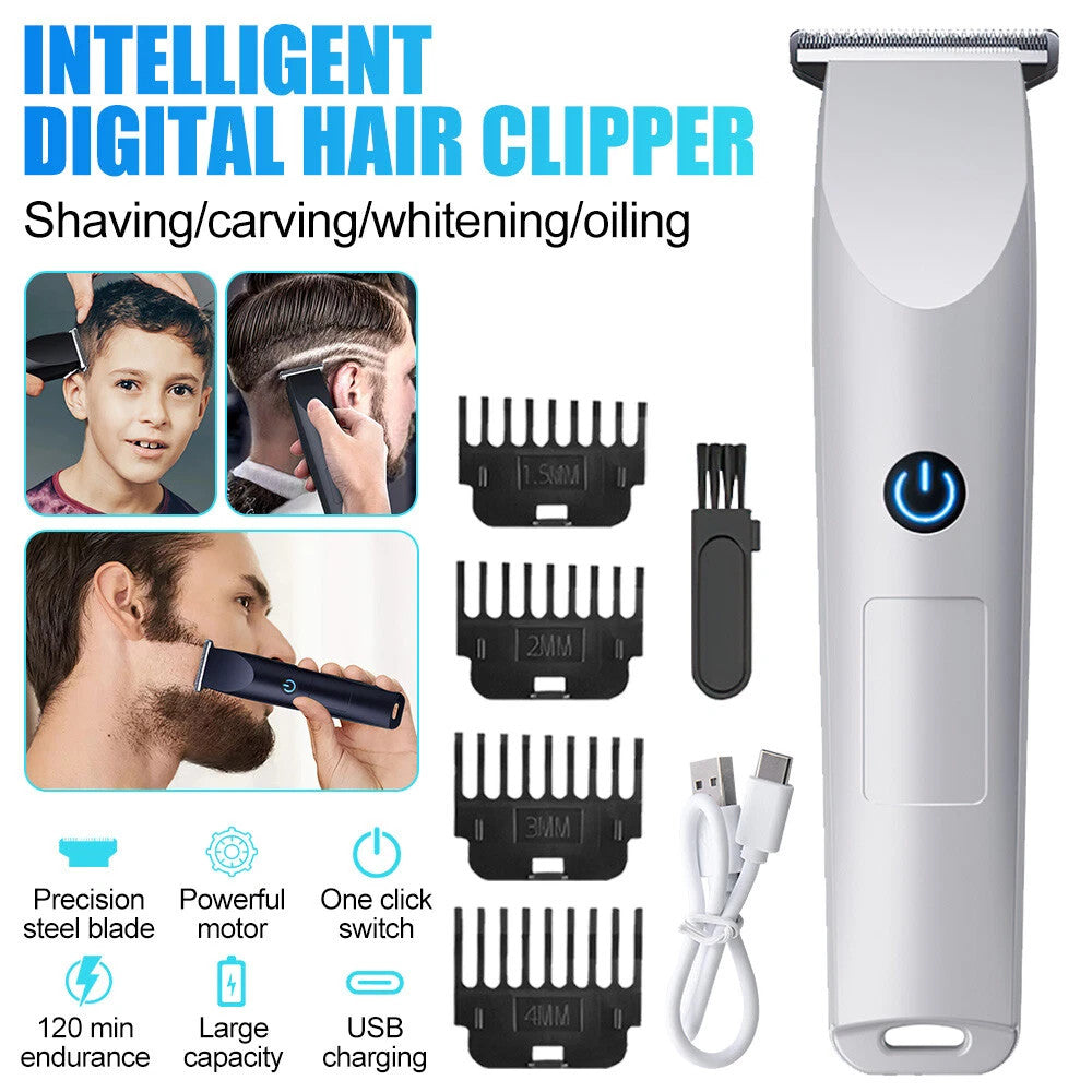 Men's Cordless Hair Clippers & Beard Trimmer Set with Multiple Combs