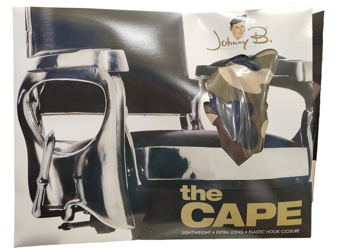 Camo Barber Cape for Haircutting & Styling - Premium Quality, Authentic Johnny B