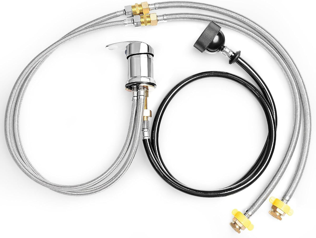 Salon Shampoo Sink Faucet Kit with Sprayer and Vacuum Breaker