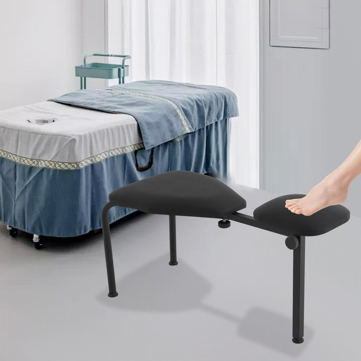 Adjustable Pedicure Manicure Chair with Footrest Salon Spa Stool