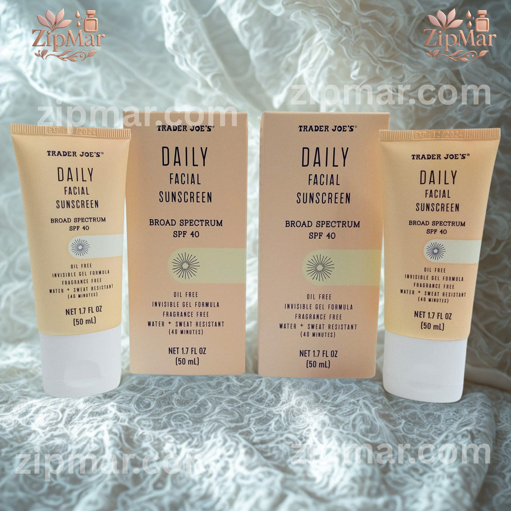 Facial Sunscreen SPF 40 - Broad Spectrum, Oil-Free, Water-Resistant, 2 Pack