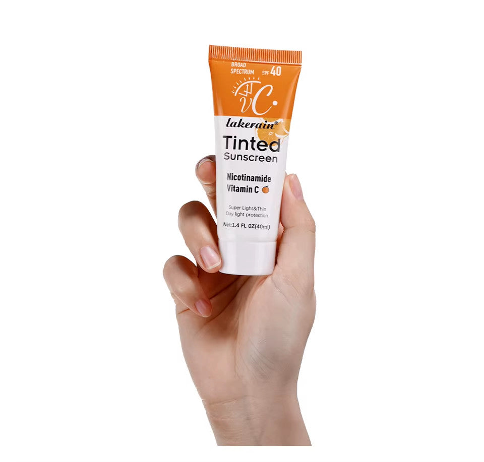 Tinted SPF 40 Sunscreen Moisturizer with Vitamin C - UV Protection Face Cream