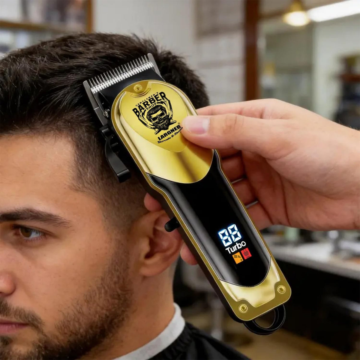 Cordless Professional Hair Clippers & Trimmer Set for Men - Waterproof, Low Noise, Multiple Lengths