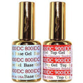 DND Gel Top Coat No Cleanse & Base Coat Set - Soak Off Gel Polish