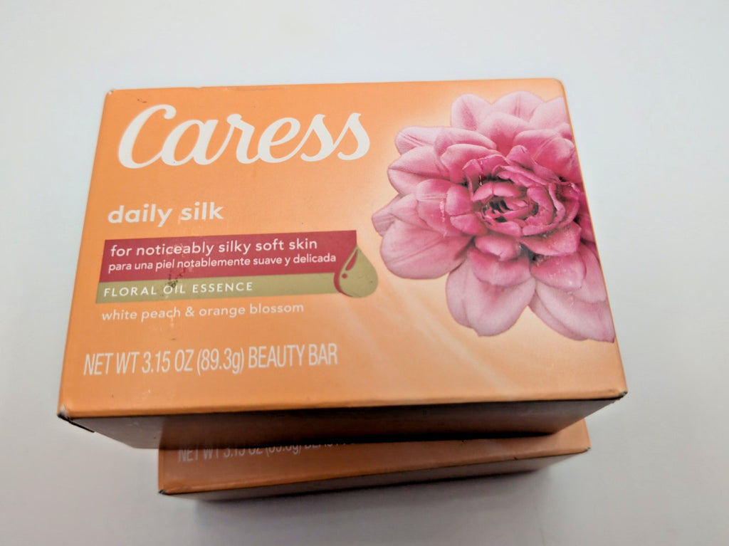 Caress Daily Silk Bar Soap White Peach & Orange Blossom - 2 Bars