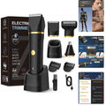 Men's 3-in-1 Waterproof Beard Trimmer & Body Groomer - USB Rechargeable