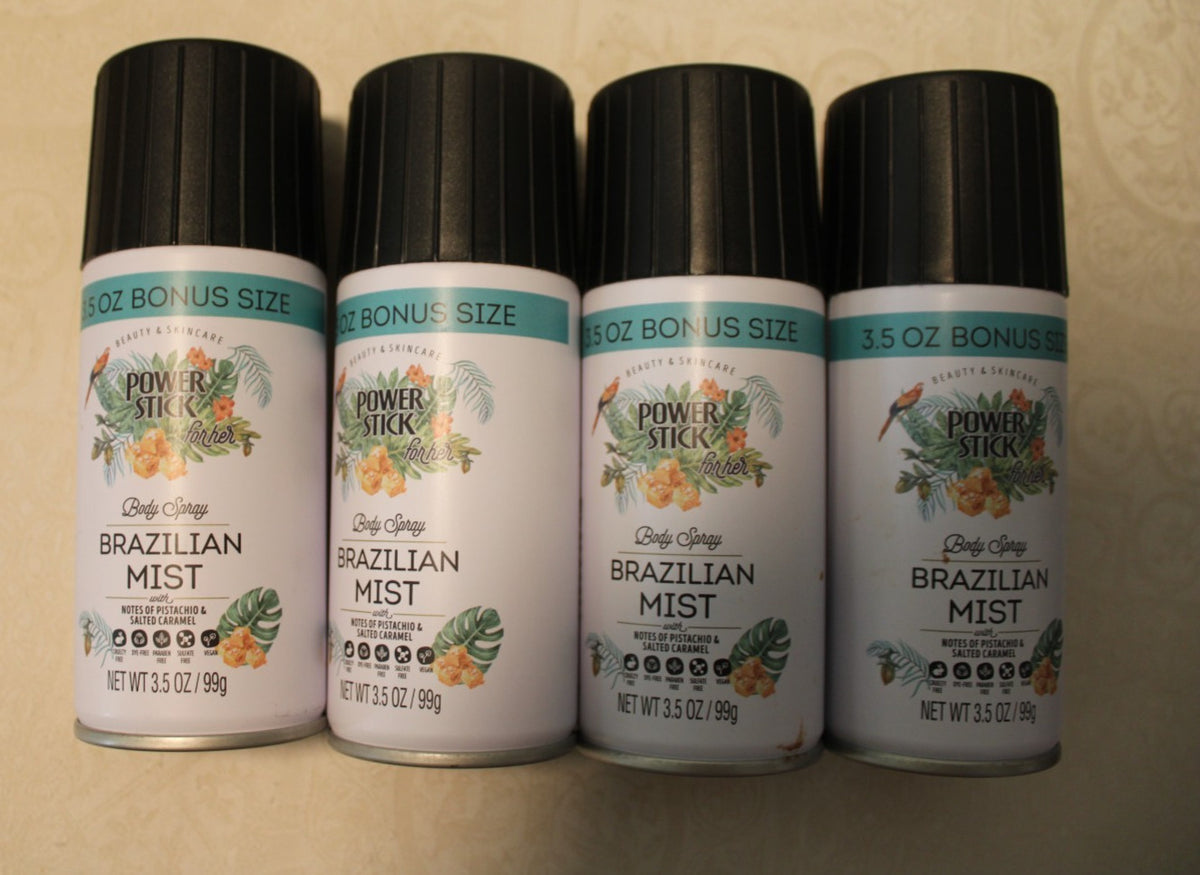 Brazilian Mist Body Spray Set - 4 Pack 3.5oz All-Day Freshness