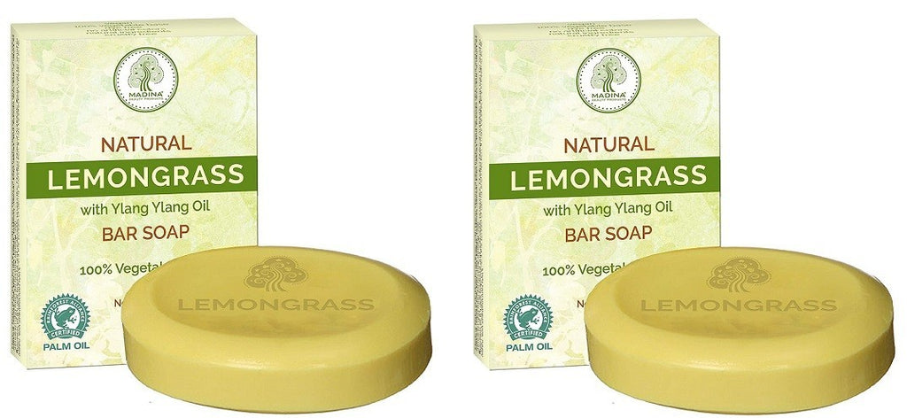 Natural Lemongrass Bar Soap 2 Pack - Gentle Skin Cleansing