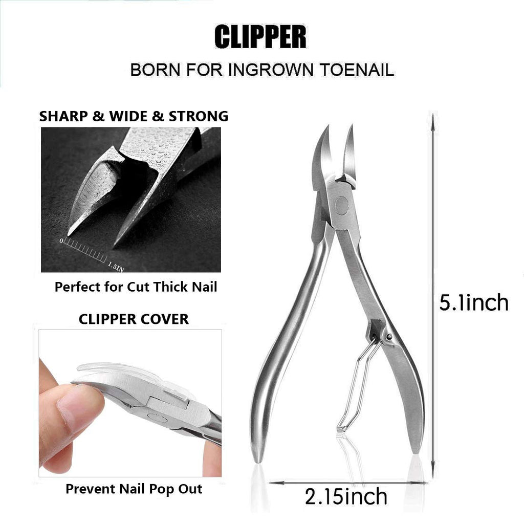 7-Piece Nail Clipper and Cuticle Care Set - Manicure Pedicure Tools