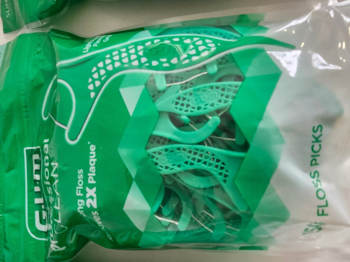 GUM Professional Floss Picks 150 Count Pack - 3 Pack Total 450 Picks