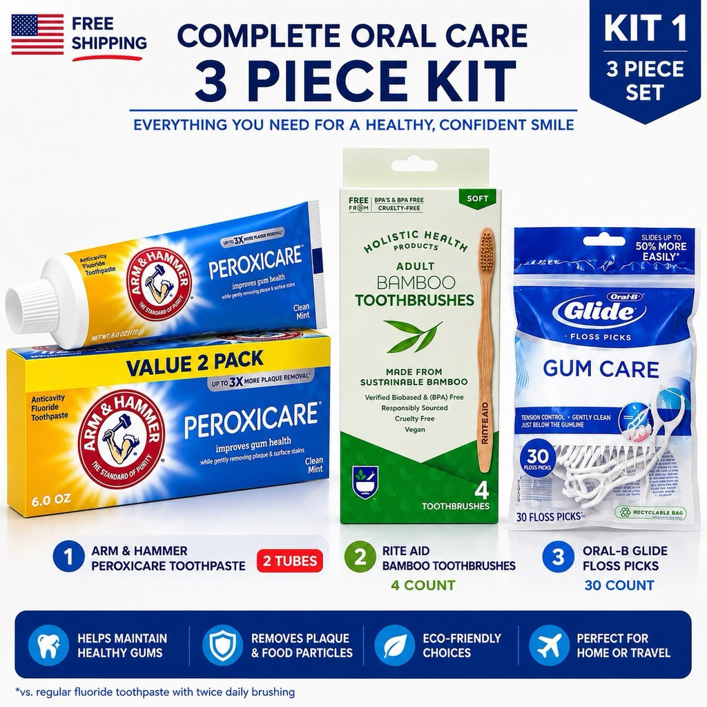 Manual Toothbrush with Baking Soda for Deep Cleaning & Whitening