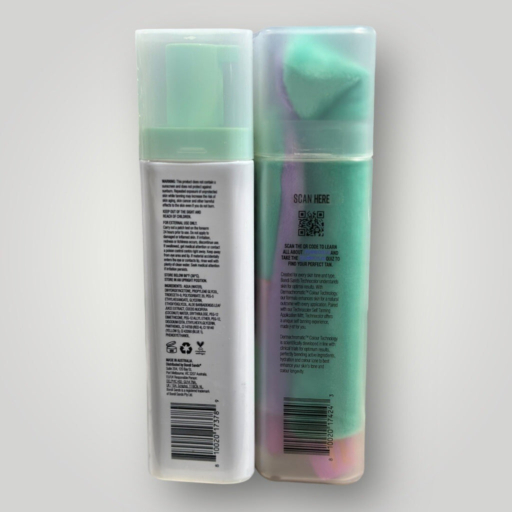 Bondi Sands Technocolor Emerald Self Tan Foam - 1 Hour Express, 6.76 Oz + Mitt